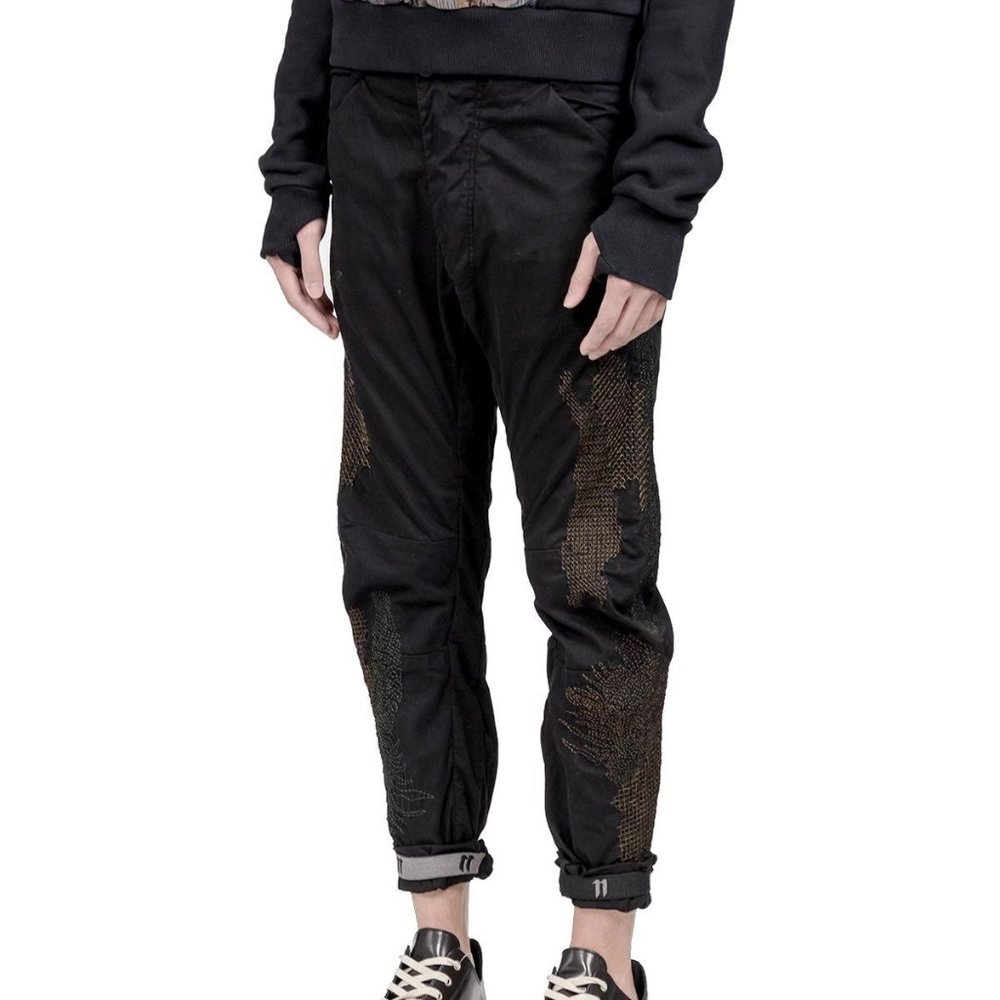 NWT 11 by Boris Bidjan Saberi Embroidered Pants
